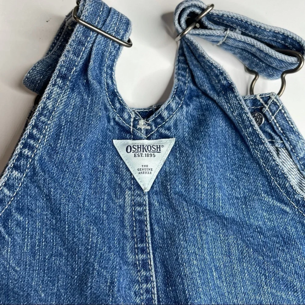 Vintage Osh Kosh Jean Shortalls Size 18m‎